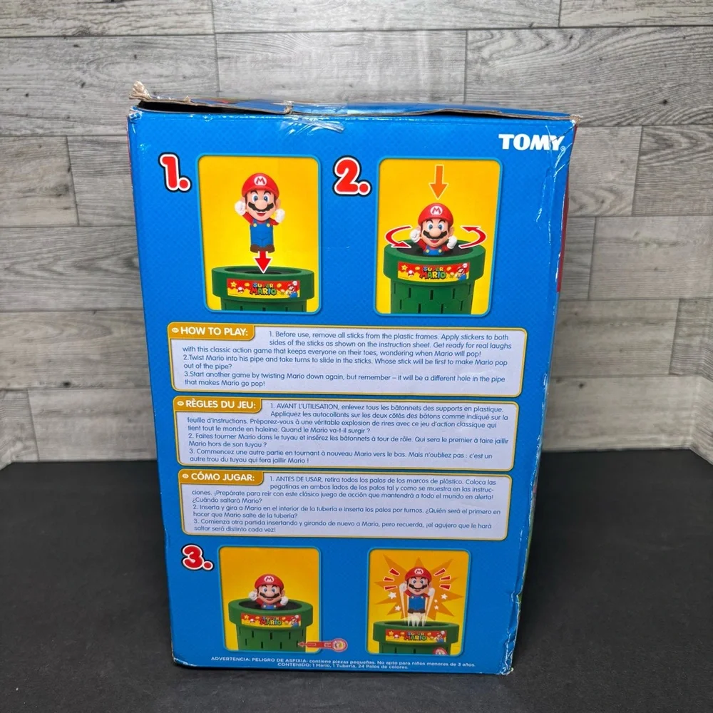 Super Mario‎ Bros. Mario Pop-Up Game by TOMY open box
